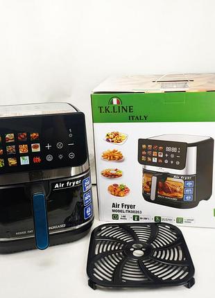 Аэрогриль настольный t.k.line tk00263 4200вт 12л аэрофритюрница мультипечь с формой фритюрница безмасляная