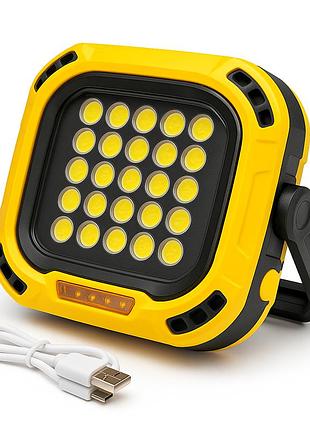 Прожектор для кемпінгу з білим, жовтим та червоним світлом та power bank yellow
