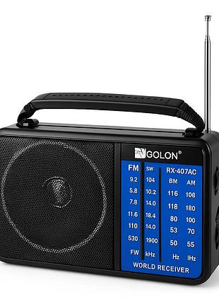 Портативний fm радіоприймач golon rx-a06ac акустична система програвач від батарей від мережі
