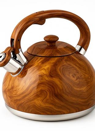 Чайник зі свистком edenberg eb-1959 3л із капсульним дном brown