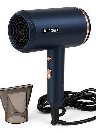 Фен rainberg rb-2212 8800вт с регуляцией температуры и скорости для сушки и укладки волос blue