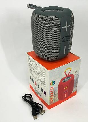 Портативна bluetooth колонка tg658 8w з rgb підсвічуванням, музичні колонки для вулиці. колір: сірий