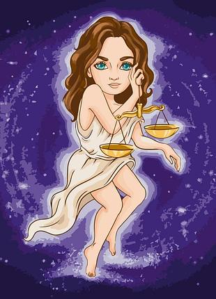 Картина по номерам "знаки зодиака. весы" ©viktoria.gro.art 10107-ac 40х40 см