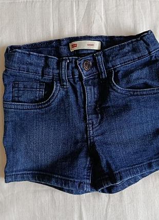 Джинсовые шорты на девочку levi's 6-7 лет