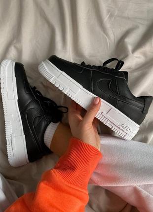 Кроссовки nike air force  af 1 pixel black  кросівки