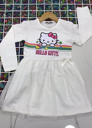 Сукня для дівчинки ( маломірна) hello kitty 92-98 см білий