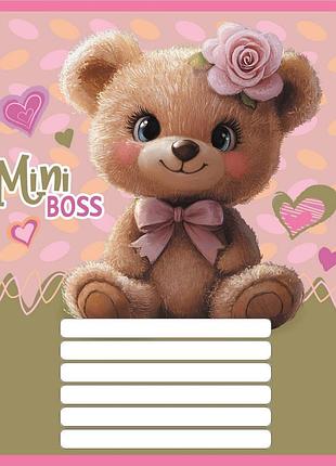 Тетрадь ученическая "мини мишки" 012-510157c-5 в косую линию, 12 листов (959051)
