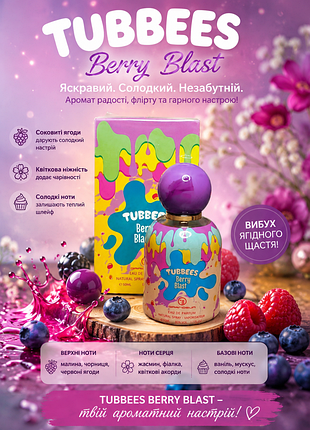 Оригинальная парфюмированная вода унисекс tubbees berry blast