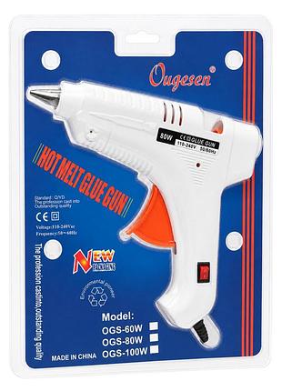Пистолет клеевой "hot melt" img4818(white) 60w, 1,1 см, с переключателем