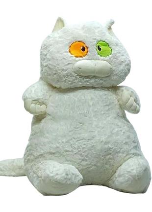 М'яка іграшка "товстий кіт" k15215, 60 см білий