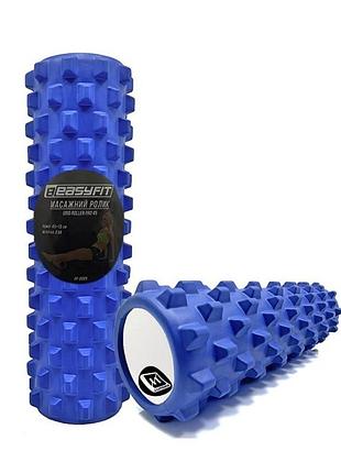 Массажный ролик easyfit ef-2029-bl, eva-пена, синий, 45×14 см - для йоги, фитнеса, реабилитации