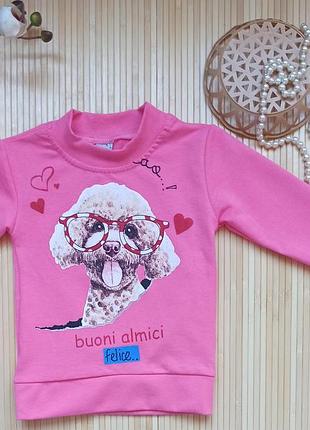 Реглан для дівчинки (маломірний) "buoni almici felice" рожевий 98