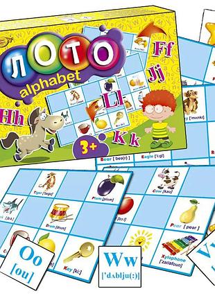 Настільна розвиваюча гра "лото alphabet" mkm0327 англ. мовою
