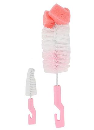 Набор ершиков для мытья бутылочек mgz-0211(pink) 2 шт