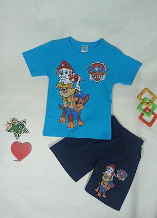 Костюм для хлопчика (малометний) paw patrol блакитний з чорним 128