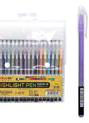 Набір гелевих ручок "highlight pen" hg6120-36, 36 кольорів (116587)