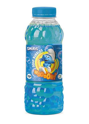 Мильні бульбашки "mega bubbles з тарілкою the smurfs" 200637 об'єм 450 мл