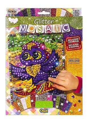 Креативное творчество "glitter mosaic owl" бм-03-04 блестящая мозаика