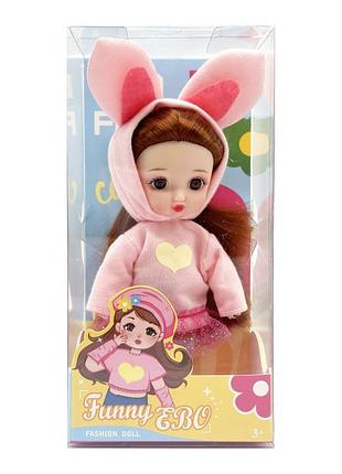 Кукла шарнирная для девочек funny ebo dh2368b(pink) 15 см