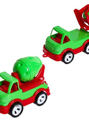 Детская бетономешалка "mini matik" 002/3bms(green) вращающийся барабан, 13,5 см
