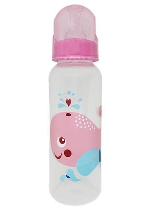 Пляшечка для годування "кит" mgz-0206 (pink) 250 мл