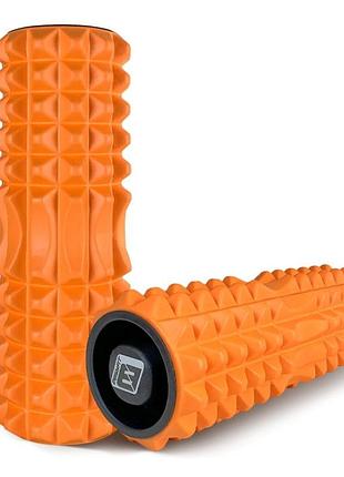 Массажный ролик easyfit ef-2022a-or, eva-пена, оранжевый, 33×13 см - для йоги, фитнеса, реабилитации