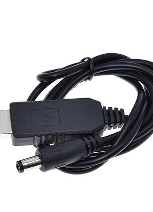 Перетворювач. шнур підвищуючий напругу usb 5v - ->12v штекер 5.5*2.1 мм