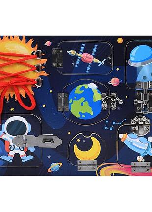 Деревянная игрушка бизиборд md 0146-1 игровое поле 30×22,5 см