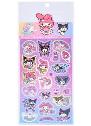 Наклейки декоративные "sanrio stickers" sz240906-10 с блестками