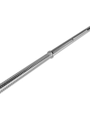 Гантельний гриф прямий easyfit ef-8067 з гвинтовими замками 1.8 м, ø 25 мм,хромований