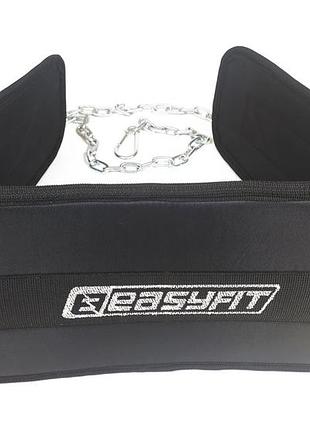 Пояс для отягощений easyfit ef-dbc-80 с цепью м -80 см (до 150 кг) черный