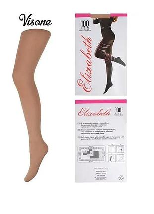 Колготки elizabeth 100 den microfibre visone (тілесний) розмір 4