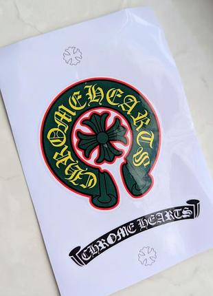 Наклейка green chrome hearts