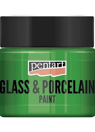 Краска акриловая glass&porcelaine, на водной основе, зеленое яблоко, 30 мл, pentart