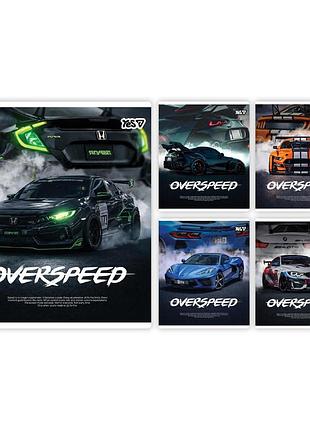 Зошит учнівський yes overspeed а5 24 аркуші клітинка