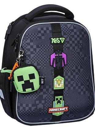Рюкзак шкільний каркасний yes minecraft adventure h-100s