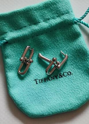 Tiffany серьги тифани серебряные с мешочком металлик тиффани модные люкс
