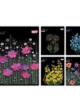 Зошит учнівський yes floral bloom а5 24 аркуші клітинка
