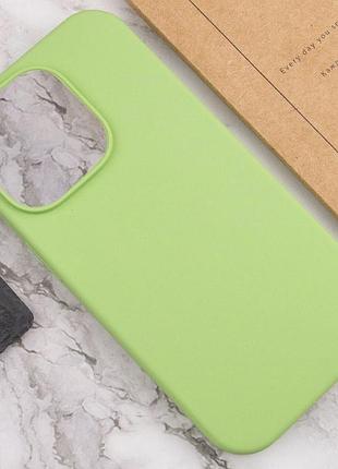 Чехол silicone case full protective (aa) no logo для apple iphone 15 pro max (6.7") мятный / mint