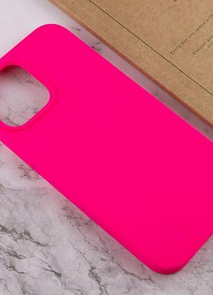 Чохол silicone case full protective (aa) no logo для apple iphone 15 pro (6.1") рожевий / barbie pink