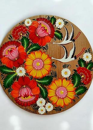 Петриківський розпис, тарілка, панно