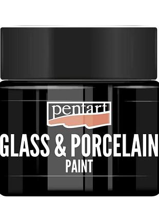 Фарба акрилова glass and porcelain, водна основа, чорна, 30 мл, pentart