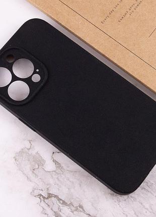 Чохол silicone case full camera protective (aa) no logo для apple iphone 14 pro max (6.7") чорний / black