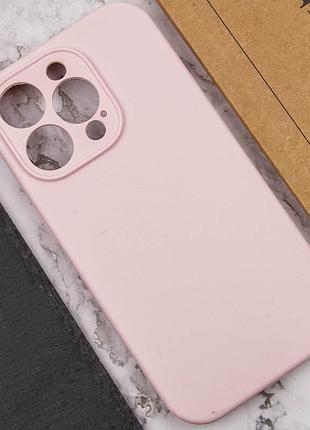 Чехол silicone case full camera protective (aa) nologo для apple iphone 15 pro max (6.7") розовый / chalk pink