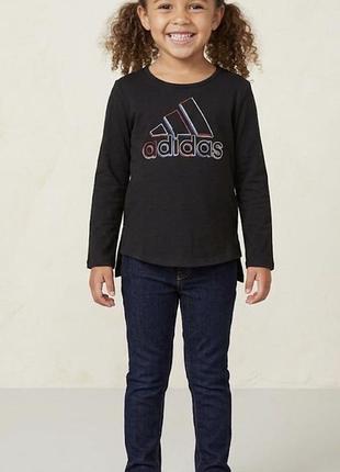 Новий лонгслів adidas для дівчинки 4 роки