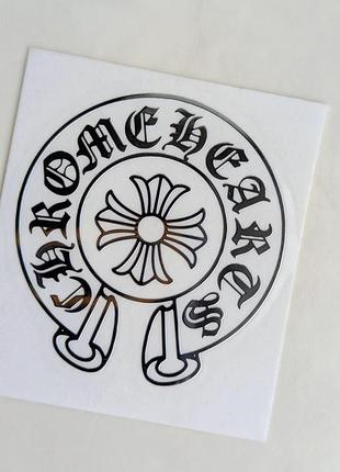 Наклейка chrome hearts silver mini circle 1