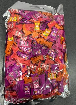 Цукерки-газіровка без цукру fizzy candy 500г(шипучі фруктові мікс) з вітаміном c та ментолом
