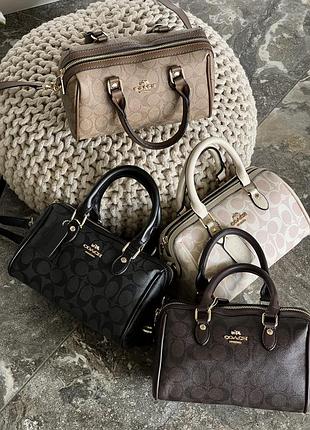 Сумка coach mini rowan crossbody  in signature