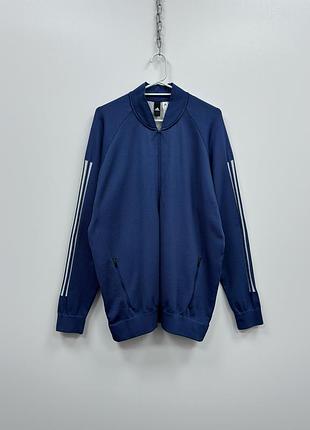 Шикарна олімпійка бомбер adidas originals id knit bomber jacket blue