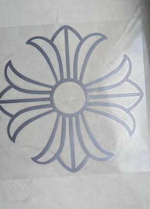 Наклейка chrome hearts medium grey lily